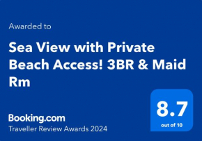Sea View with Private Beach Access! 3BR & Maid Rm